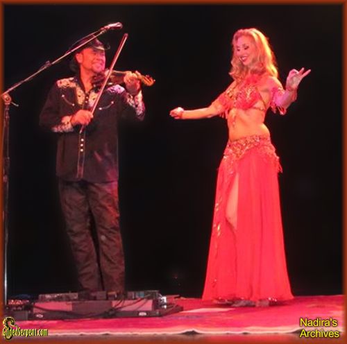 Nadira performs with Geoffrey Castle